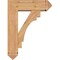 Ekena Millwork Merced Arts and Crafts Smooth Bracket w/ Offset Brace, Western Red Cedar, 7 1/2"W x 24"D x 32"H BKT0806X24X32MRC03SWR - alternate 3